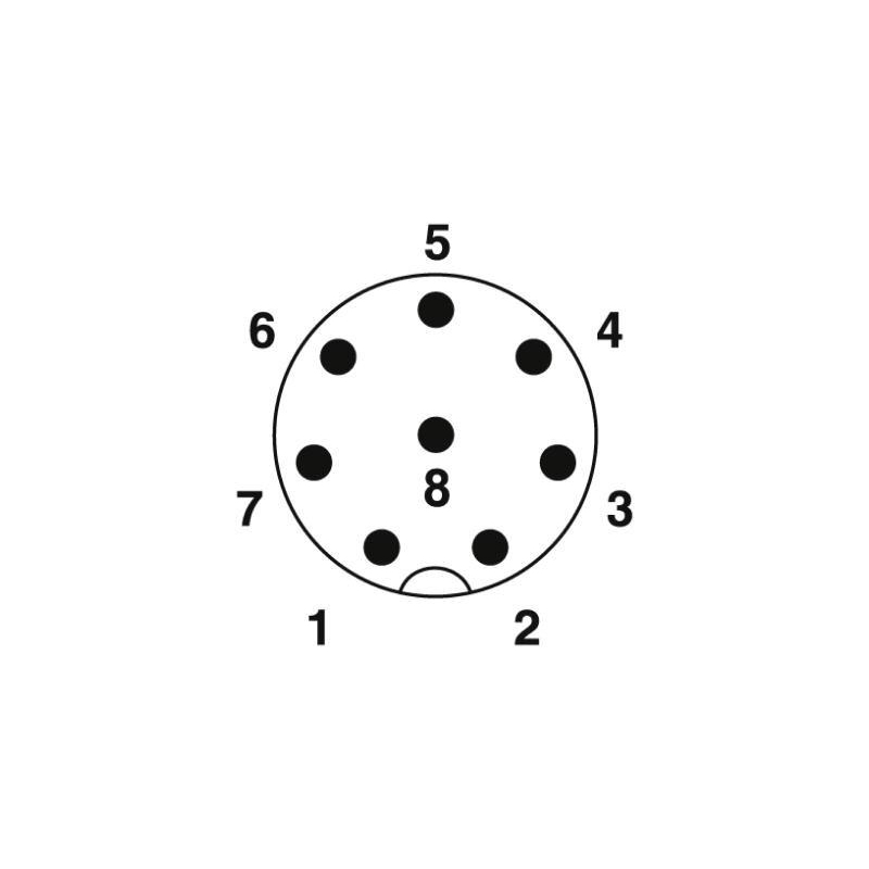 M8 8pins A code male moldable connector with shielded,brass with nickel plated screw