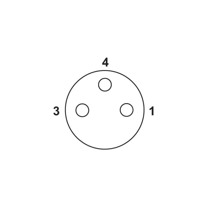 M8 3pins A code female moldable connector with shielded