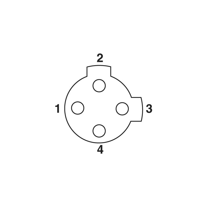 M12 4pins C code female straight rear panel mount connector PG9 thread,unshielded,single wires,brass with nickel plated shell