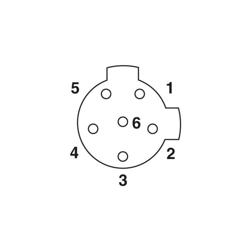 M12 6pins C code female straight rear panel mount connector M16 thread,unshielded,single wires,brass with nickel plated shell