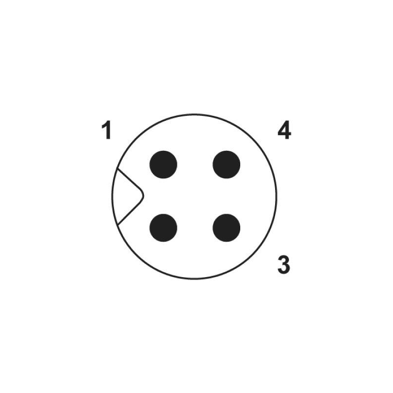 M5 3pins A code male to male straight cable,shielded,PUR,-40°C~+105°C,26AWG 0.14mm²,brass with nickel plated screw