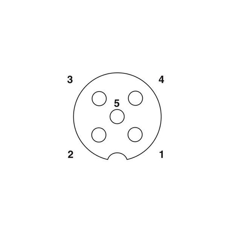 M12 5pins A code female straight front panel mount connector PG9 thread,unshielded,insert,brass with nickel plated shell