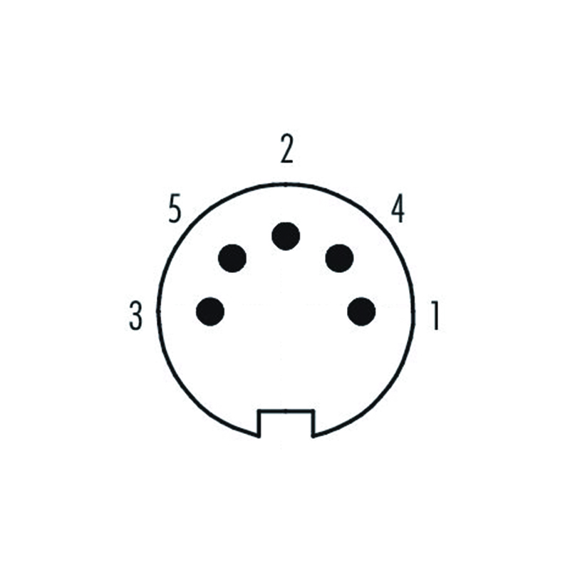 M16 5pins B code male moldable connector,unshielded,brass with nickel plated screw