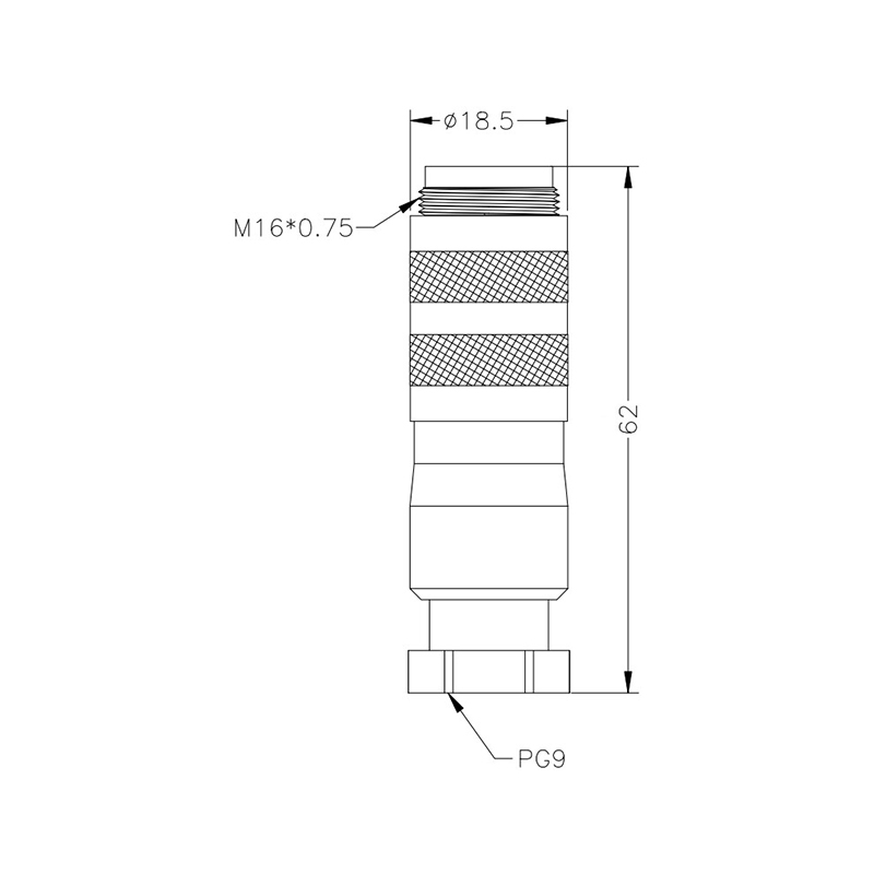 M16 5pins A code male straight plastic assembly connector,shielded,brass with nickel plated housing,suitable cable diameter 4.0mm-6.0mm