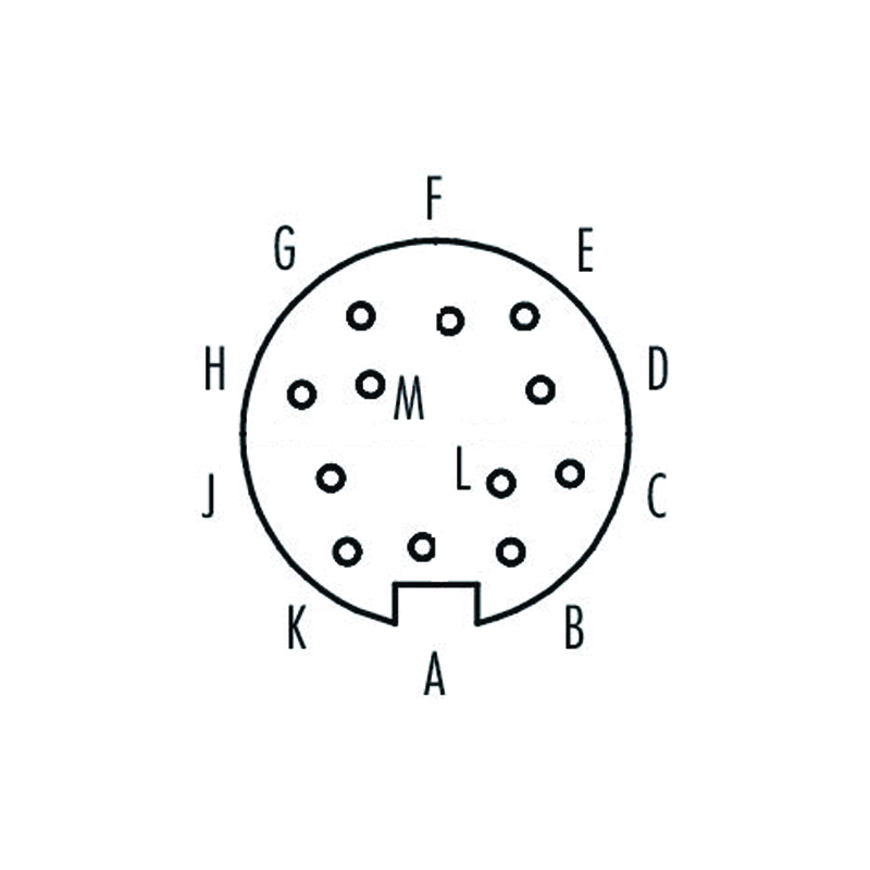 M16 12pins A code female straight plastic assembly connector,shielded,brass with nickel plated housing,suitable cable diameter 4.1mm-7.8mm