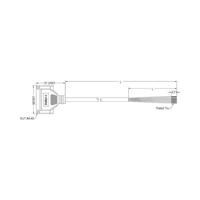 D-SUB 25pin female connector cable